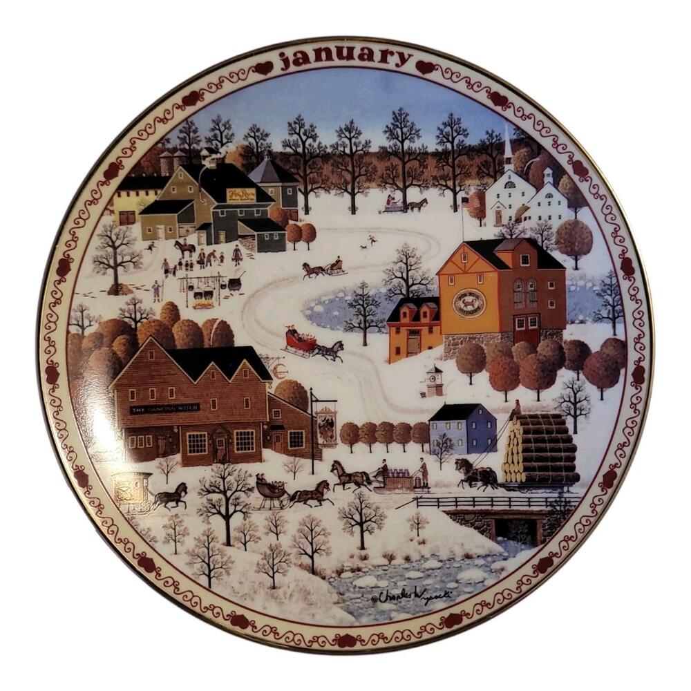 Charles Wysocki's Days to Remember Month of January Collector's Plate